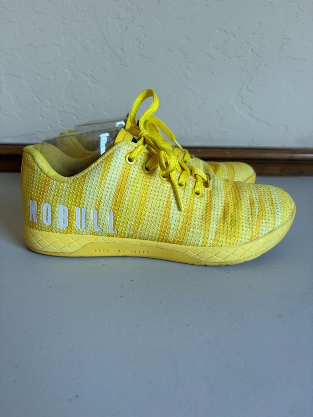 NOBULL Trainer Bright Yellow Tiger Camo Outwork Athletic Shoes SuperFabric Women